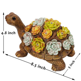 FORUP turtle statue with hand-painted detailing for garden charm
