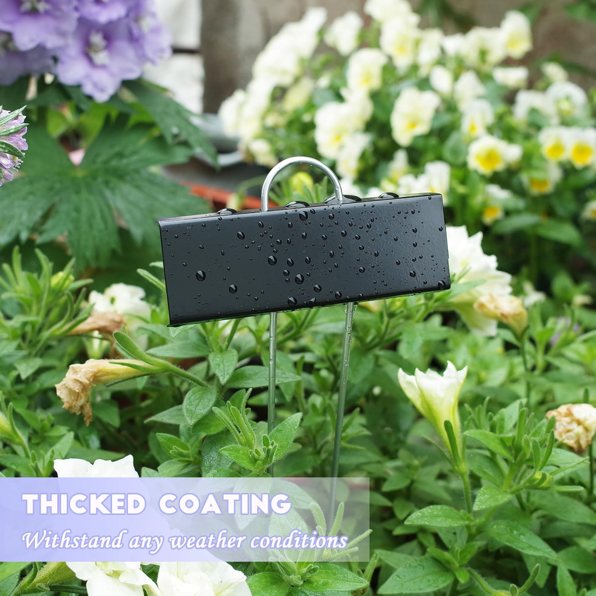 FORUP two-foot plant label stakes provide easy readability from standing height.