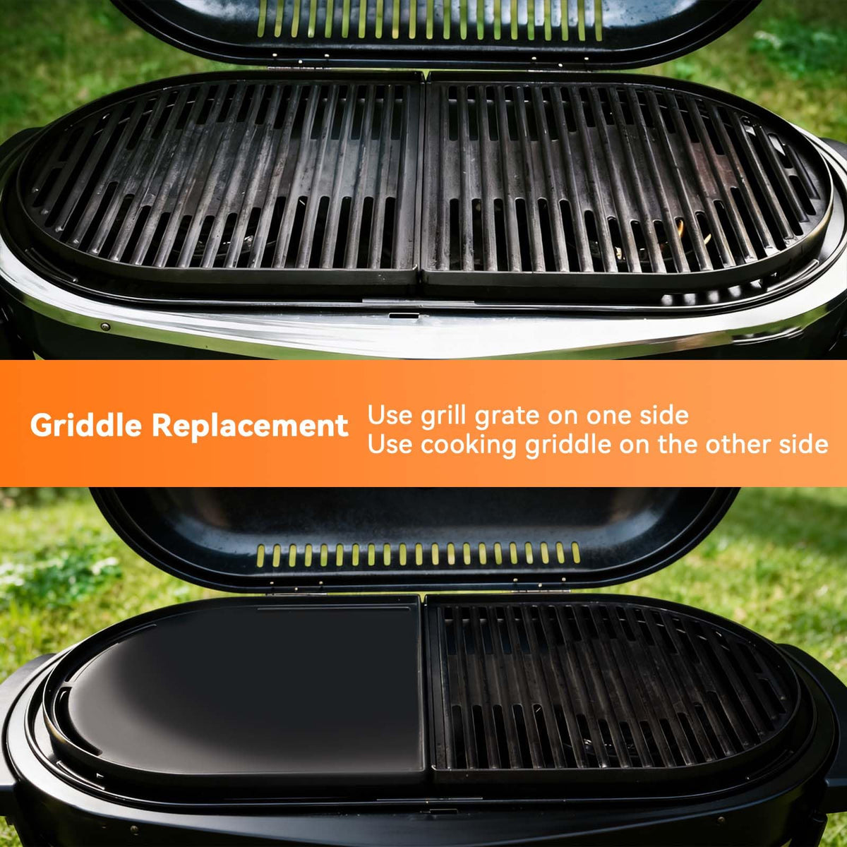 FORYEYC griddle with matte porcelain coating ensures durable, even heating.