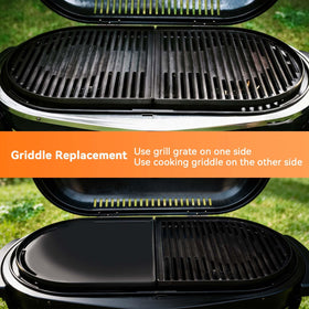 FORYEYC griddle with matte porcelain coating ensures durable, even heating.