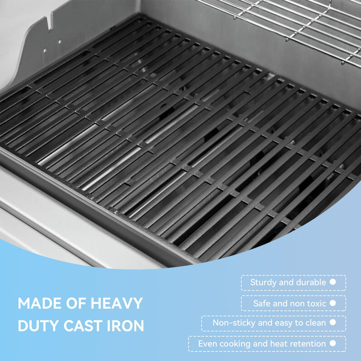 FORYEYC easy-clean design helps quick wipe-down after grilling