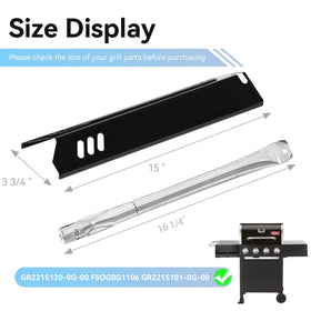 FORYEYC burner tubes provide a steady flame across the grill surface.