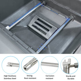 FORYEYC Spirit E210 crossover burner supports uniform heat during multi-zone cooking