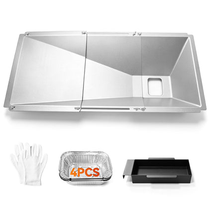 FORYEYC universal grease tray closeup shows durable aluminum construction for longevity.