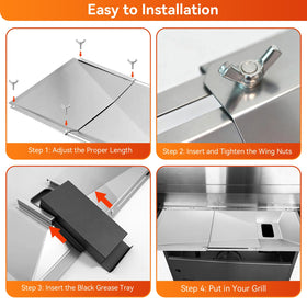 FORYEYC universal grease tray compatible with Nexgrill and other major brands.