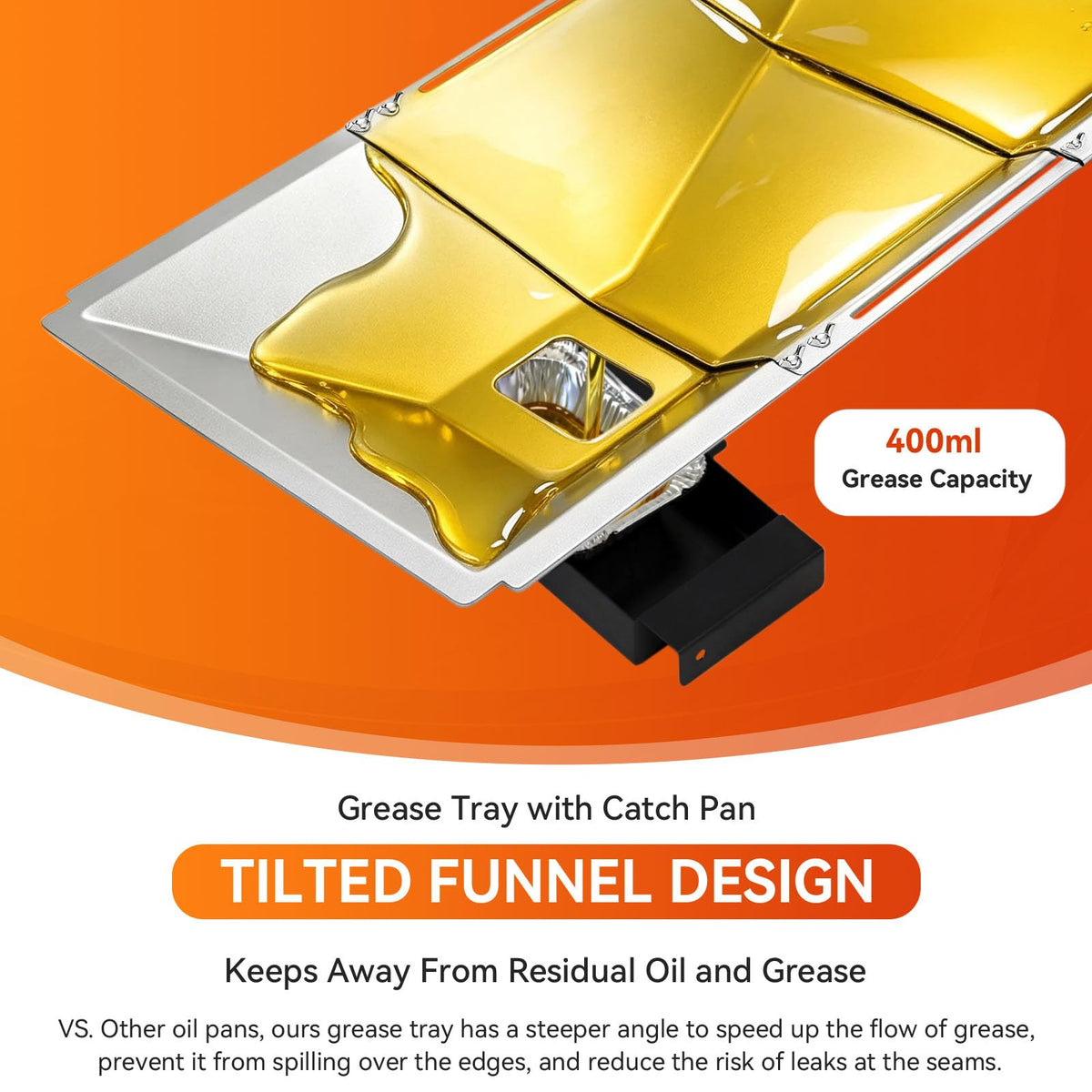 FORYEYC universal grease tray ready-to-install design for quick grill replacement.