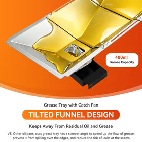 FORYEYC universal grease tray ready-to-install design for quick grill replacement.