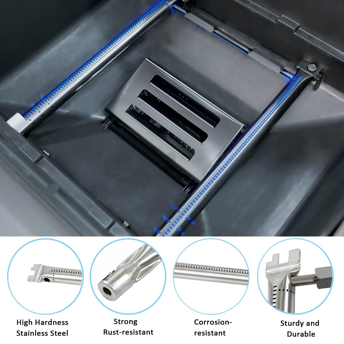 FORYEYC Spirit II crossover burner 1pc ensures even heat distribution.