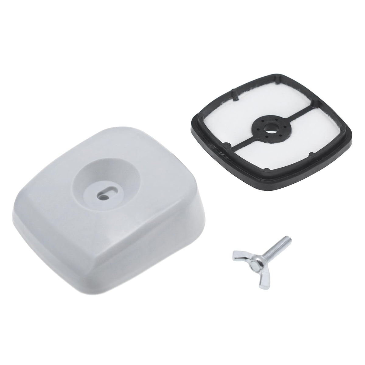 Foserove packaged air filter kit includes cover, filter, and wing nut