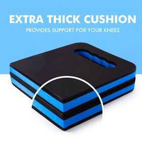 FOSHIO kneeling pad with handles highlights easy carrying between spots.