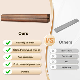 FOTITM premium wood handle resists wear and outdoor conditions for long use.