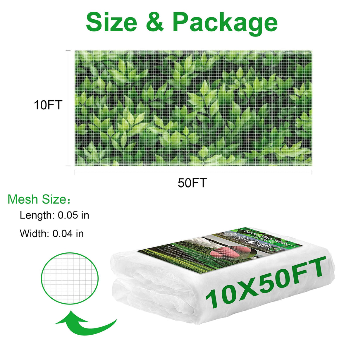 Ultra-fine mesh holes allow airflow and watering through the netting