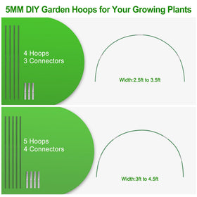 FOTMISHU bendable garden hoop frame fits various bed sizes