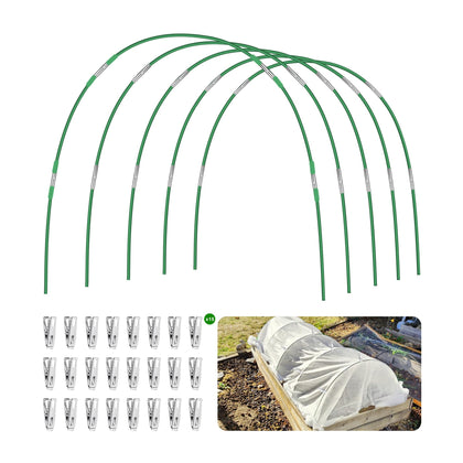 FOTMISHU garden hoops 7ft grow tunnel for raised beds and covers