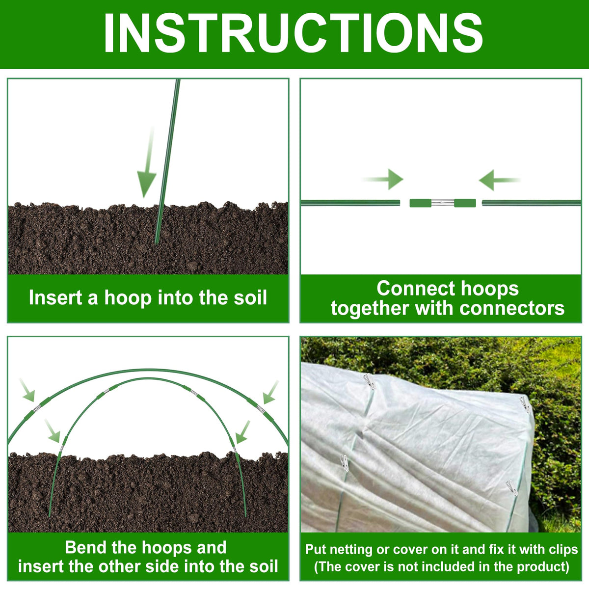 FOTMISHU garden netting support frame for protective mesh