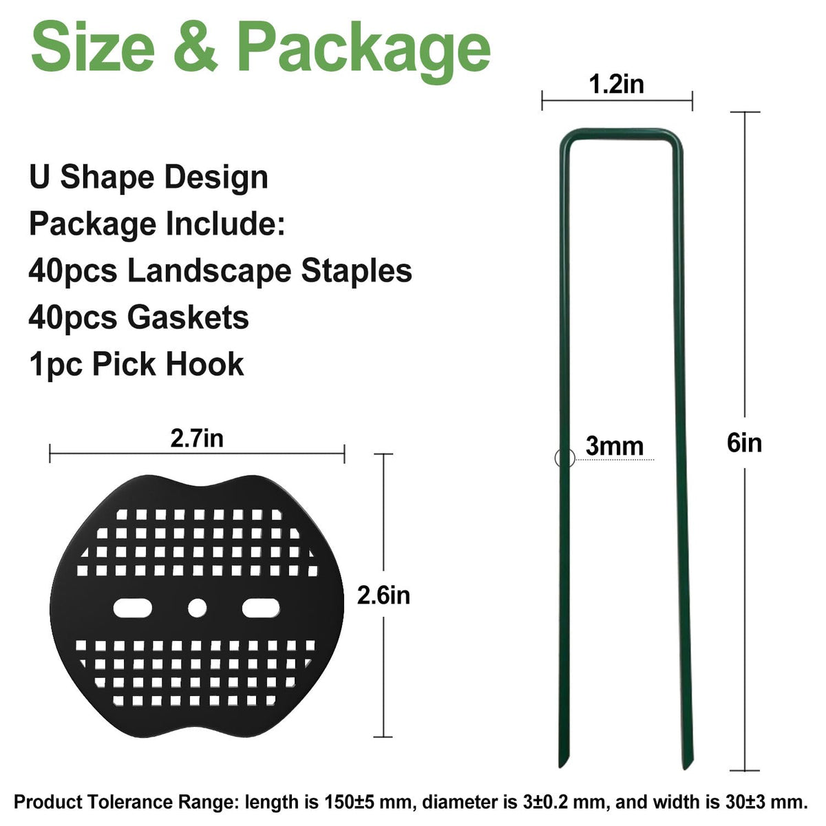 FOTMISHU garden stakes 11-gauge for reliable ground anchoring in soft soil