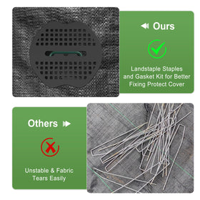 Fotmishu sharp beveled ends ease ground insertion