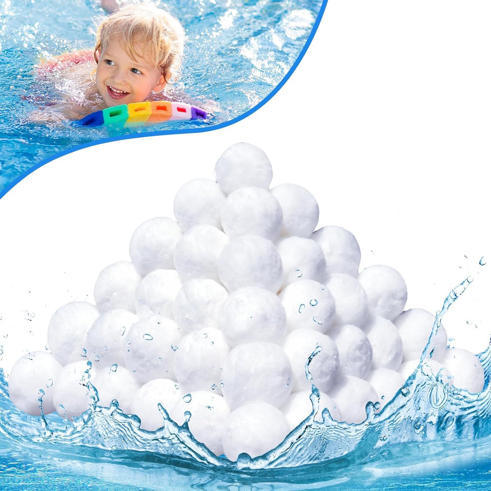 Foubret 3.1 lbs pool filter balls ready for quick filtration and debris capture