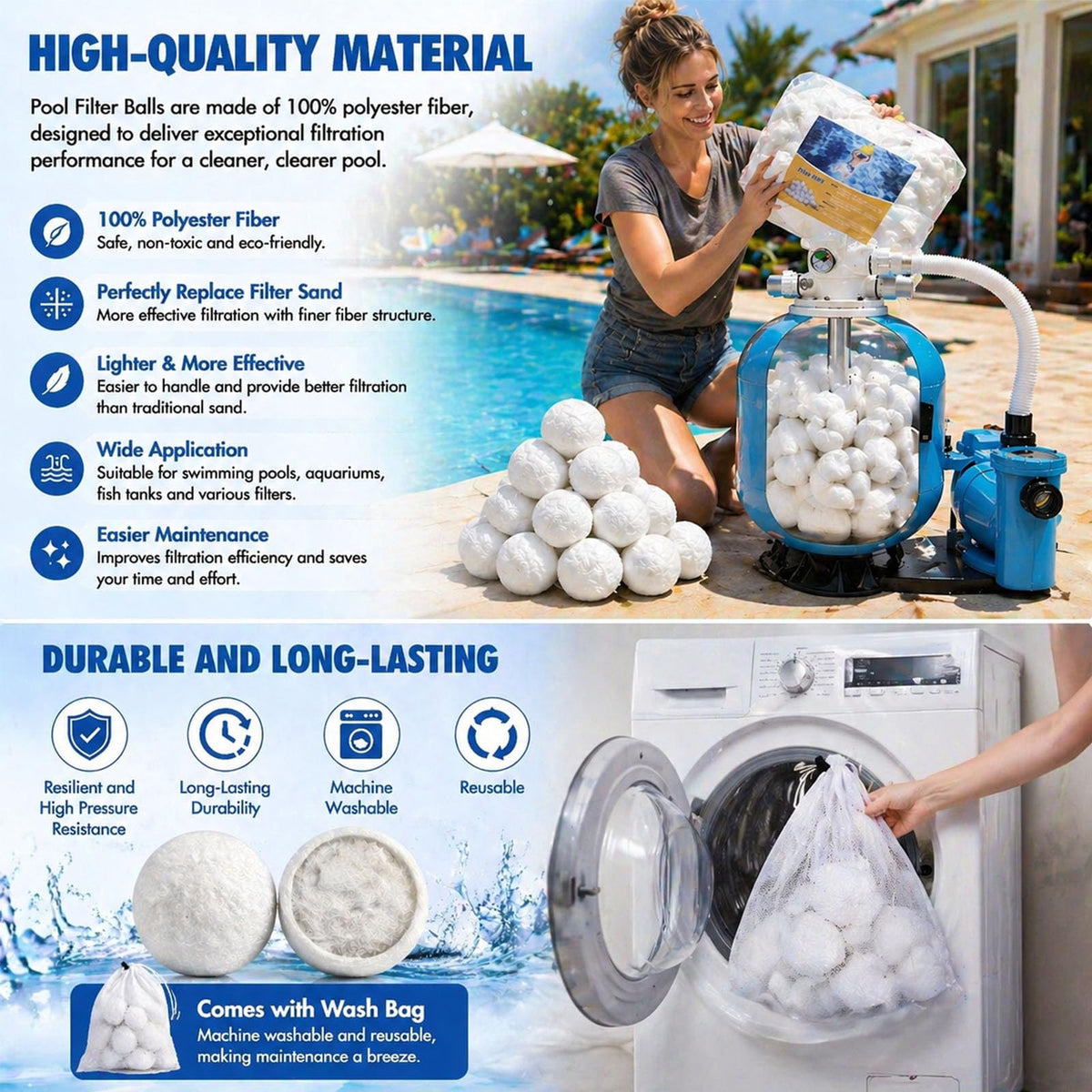 Foubret durable filter balls provide long-lasting performance under pressure