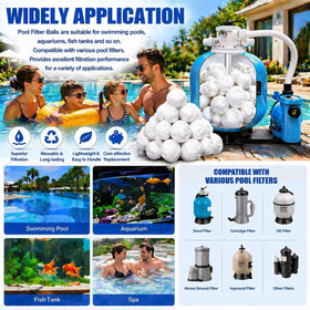 Foubret filter balls suitable for pools and aquariums