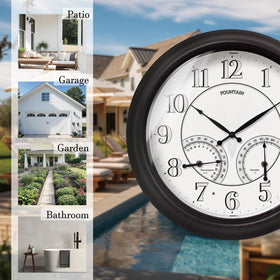 FOUNTAIN DESIGNS ambient light sensor enhances outdoor clock brightness automatically