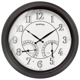 FOUNTAIN DESIGNS energy-efficient LED clock runs for months on batteries