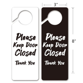 FOUR ORANGUTANS door hanger sign back view remains legible in reception areas.