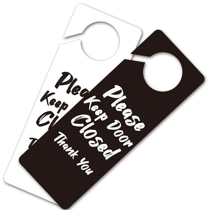 FOUR ORANGUTANS door hanger sign front view signals privacy in office settings.