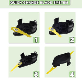 Installation demo of FourShow bladed head showing tool-free setup.