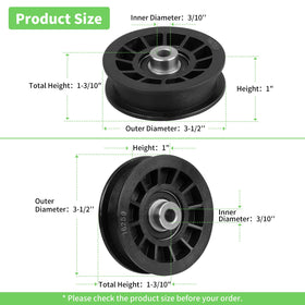 Fourtry idler pulley bearing close-up shows durable sealed bearing for smooth rotation