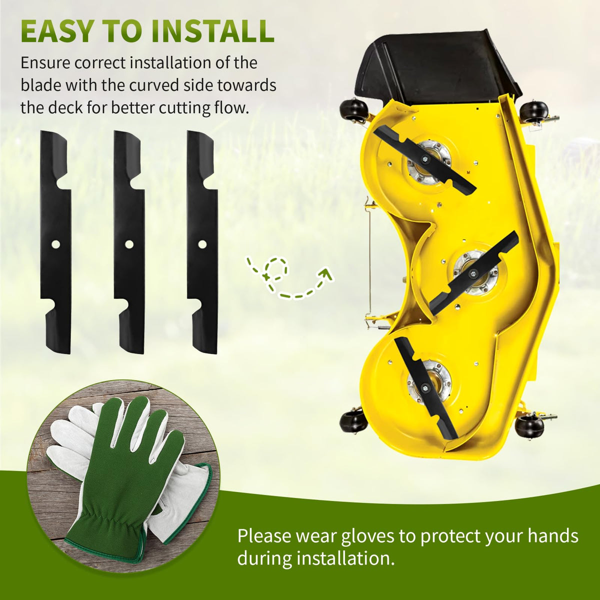 Fourtry 482878 high lift blades cutting performance in tall grass