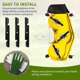 Fourtry 482878 high lift blades cutting performance in tall grass