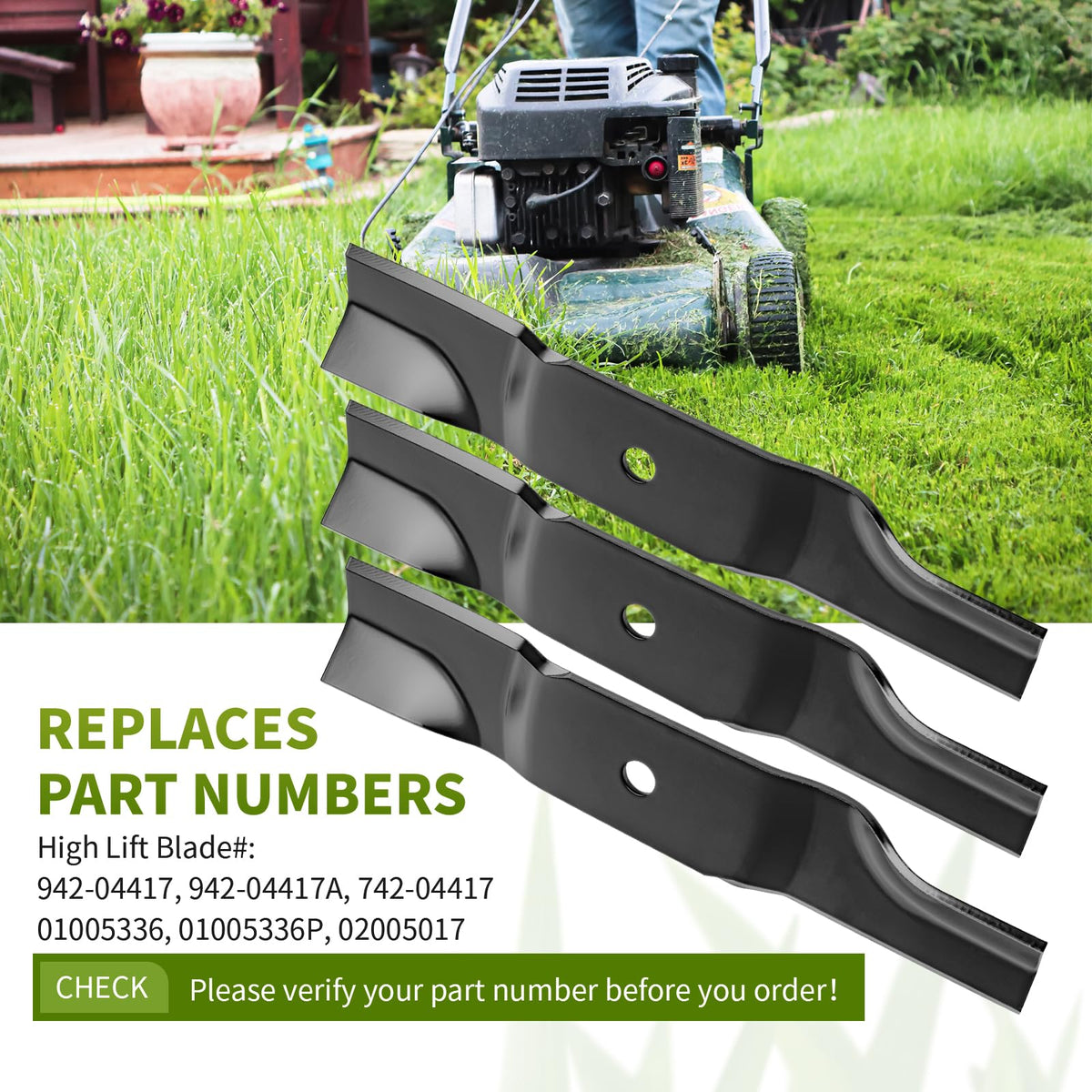 Fourtry 942-04417 blades fit 48-inch Cub Cadet and Z-Force decks