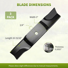 Easy installation of Fourtry 942-04417 blades on compatible mowers
