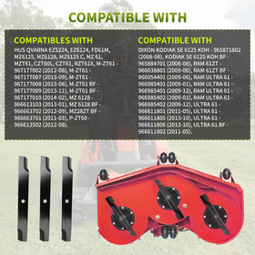 Installation guide and hardware included for quick blade swap.