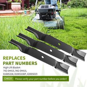 Fourtry blade compatible with Cub Cadet Tank 60 and multiple mower models.