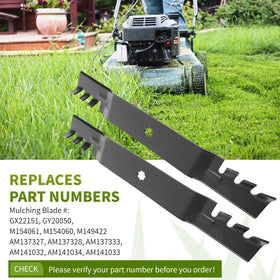 Fourtry GX22151 42-inch fit blades mount securely on John Deere decks.