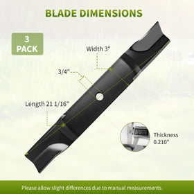 Fourtry heavy-duty mower blade built from durable metal withstands wet and rough terrain.