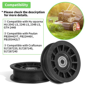 Fourtry idler pulley compatible with Craftsman Husqvarna Poulan models