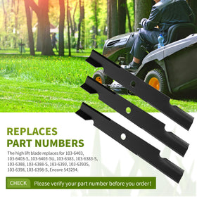 Fourtry round spindle hub pattern ensures compatibility with common mower models.