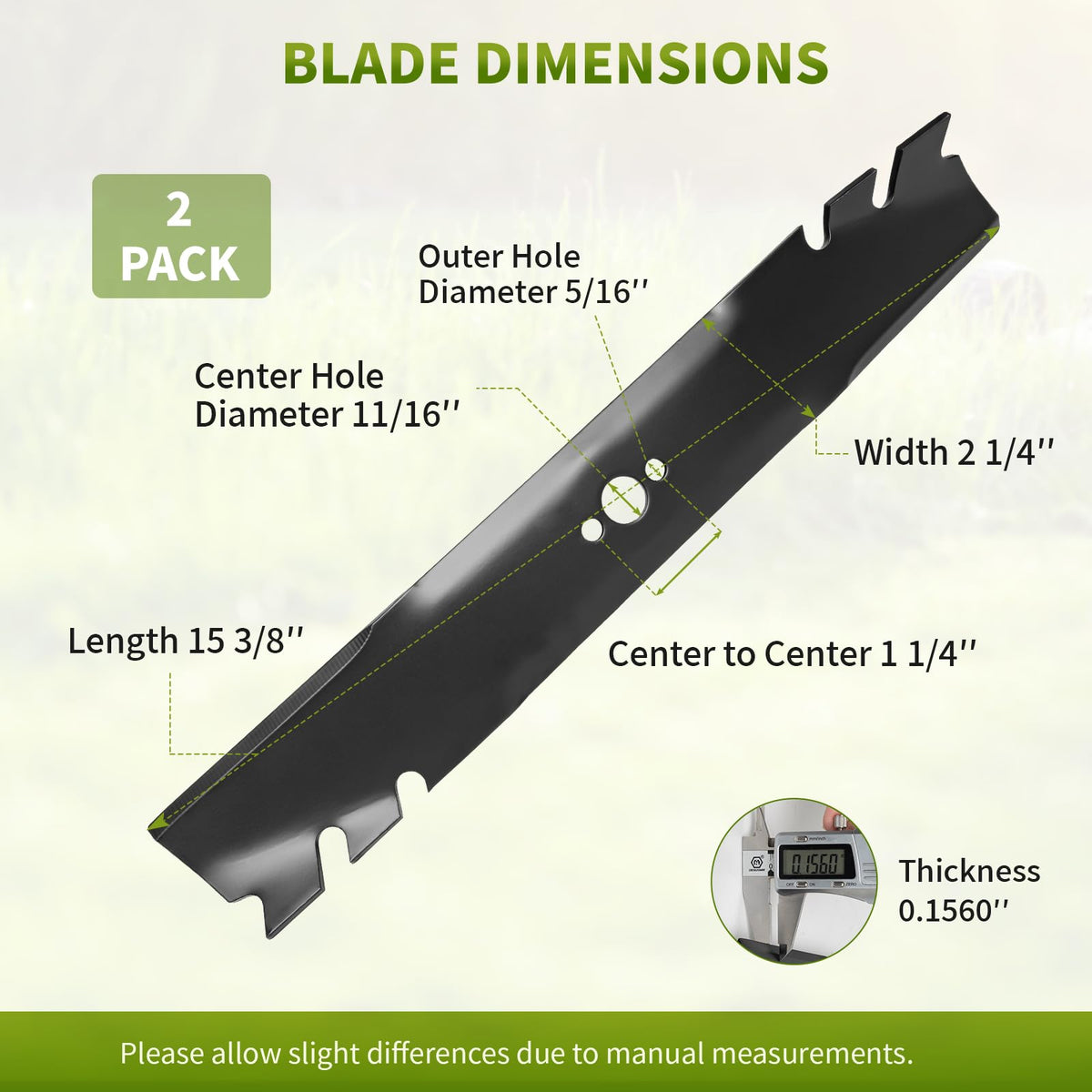 Fourtry toothed mulching blades mulch clippings into finer pieces