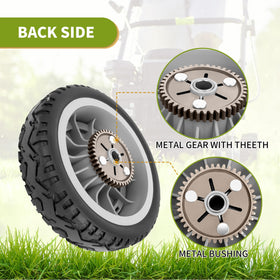 Two-pack Fourtry rear wheel gear kit designed for Toro Super Recycler compatibility.