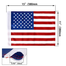 FOVPLUE double-stitched flag edges resist fraying.