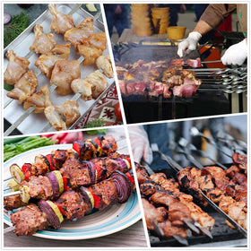 FOWUTAS backyard-friendly skewers ideal for poolside or park grilling.