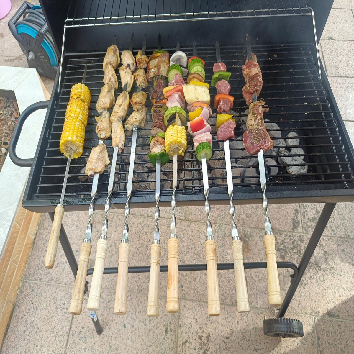 FOWUTAS reusable rust-resistant skewers for long-lasting use