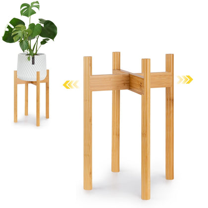 Fox & Fern adjustable tall stand supports 8–12 inch pots for flexible indoor displays.