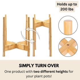 Fox & Fern bamboo construction adds warm, natural tones to any room.