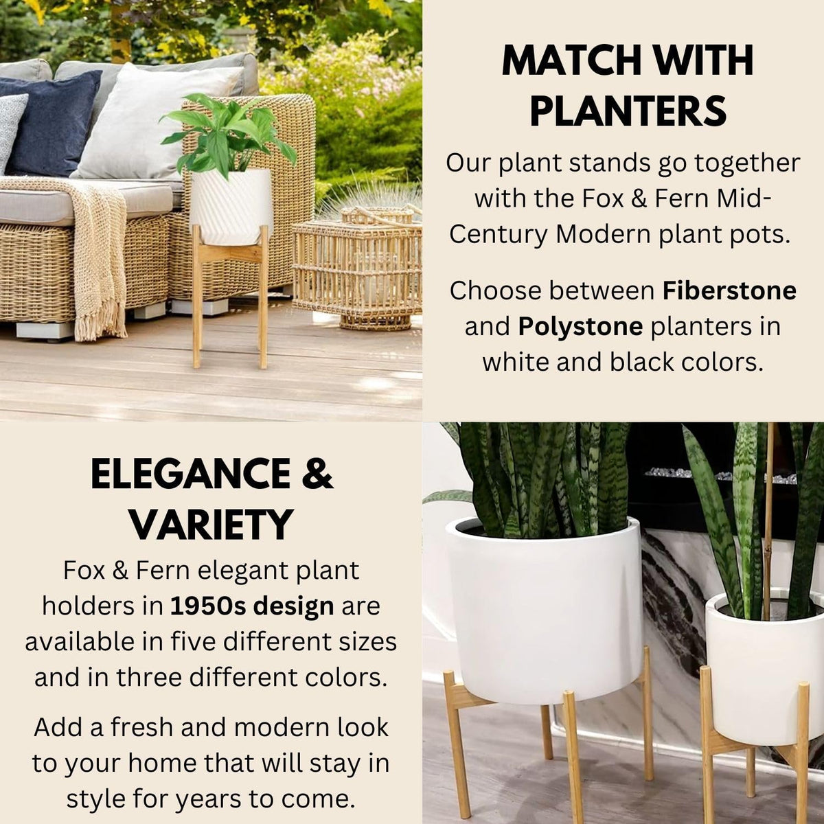 Fox & Fern upside-down fit demonstrates adaptability for tall pots.