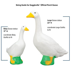 Gaggleville corn-on-the-cob goose outfit material texture showcases durable design.