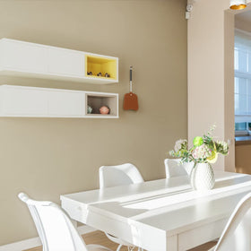 Leather surface cleans easily after use.
